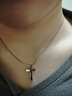 中国黄金（CHINA GOLD）纯银项链女士S925银十字架项链情侣款吊坠生日礼物送女友男友 【今/次日达】女款【甄选礼盒】 实拍图