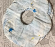 babycare婴儿口水巾透气薄款纯棉新生儿围嘴宝宝纱布围嘴鲸鱼乐车3条装 实拍图