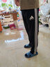 阿迪达斯 （adidas）运动裤男春季宽松透气直筒裤跑步运动防风休闲裤 黑白  L  实拍图