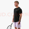 迪卡侬（DECATHLON）短袖速干衣T恤男上衣运动透气半袖宽松训练健身跑步FICM 亚麻灰 面料升级  L (欧码版型，建议拍小一码) 实拍图