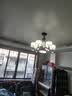 珺蒂北欧现代简约客厅吊灯餐厅灯大气家用卧室灯自建房全屋灯具套餐 黑色-防尘6头-三色变光 实拍图