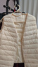 雪中飞经典新款基础舒适轻薄羽绒便捷短款保暖羽绒小马甲轻盈便携舒适 黎蔓卡其|7202-女 XL 175/96A 实拍图