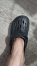 洁丽雅踩屎感洞洞鞋男士夏季户外开车凉鞋厚底防滑防臭沙滩包头拖鞋外穿 灰色 40-41 【标准码】 实拍图