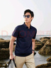 雅戈尔（YOUNGOR）短袖POLO衫男扁机领长绒棉冰凉丝清凉透气POLO衫新品 VSPC533033FCA藏青色 2XL 实拍图