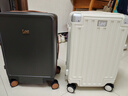 Lee高颜值拉链行李箱女拉杆箱学生登机箱男旅行密码箱子灰配棕20英寸 实拍图