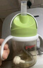 安配奶瓶转换学饮杯 水杯头奶瓶配件 （适配贝亲第3代宽口奶瓶） 转换头+把手+重力球 嫩草绿 实拍图