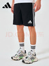 阿迪达斯短裤男夏季透气薄款宽松休闲运动梭织五分裤 黑/白 2CS-BW  XL 实拍图