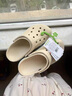 crocs卡骆驰洞洞鞋贝雅卡骆班轻便耐磨一脚蹬休闲鞋|205089 白/深蓝-126 37 /38(230mm) 实拍图