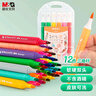 晨光(M&G)文具12色易可洗双头三角杆水彩笔 儿童幼儿园 脸彩涂鸦画笔 学生美术绘画QCP901CH生日礼物 实拍图