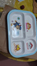 希尔儿童餐盘卡通分格幼儿园家用宝宝吃饭碗勺子水杯汪汪队辅食餐具 蓝色长方形四格盘28*20.5*1.9cm 实拍图
