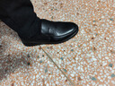 蜻蜓牌【100%全牛皮】男士皮鞋商务休闲真皮防滑软底软面中老年爸爸鞋真皮透气套脚舒适耐磨真皮百搭鞋子 黑色 41 实拍图