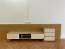 全友家居现代简约电视柜茶几组合套装小户型客厅家具储物柜子 【原木风】2米电视柜+0.58米附柜 多元储物空间+双色可选+不占地 实拍图