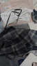 霏慕情趣内衣女诱惑学院风百褶裙透视抹胸挂脖JK情趣用品角色扮演丁字裤三点式套装 性感方便高档制服裙6376 蓝灰格 实拍图
