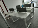 龙案 办公桌椅组合钢木办公室卡座卡位职员桌定制工位员工电脑桌家具 门型钢木【白色】 单人位(无柜椅) 实拍图