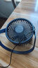 卿派迷你电风扇台式桌面迷你USB插电款学生寝室宿舍办公室卧室客厅小型制冷便携式台扇 一档调节+USB直插【深蓝色】5英寸 实拍图