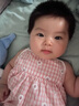 巴厘小猪（BALIPIG）宝宝裙子夏季2024新款小女孩吊带裙儿童夏装 粉白格 90 cm 实拍图