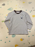 巴厘小猪亲子装一家三口T恤母女款父子全家福服装家庭装春秋 条纹(宝宝款) 120 实拍图
