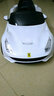 祁裕法拉利款儿童车四轮电动汽车可坐人小孩跑车款遥控车音乐摇摆功能 白色蓝牙遥控双驱摇摆 实拍图