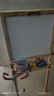 儿童画画板小黑板家用学生支架式写字板黑板墙贴可擦写小学生玩具 D款磁性双面可升降【超值礼包】 实拍图