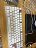 前行者（EWEADN）静音有线无线键盘鼠标套装机械手感游戏办公专用电脑笔记本蓝牙电竞键鼠耳机三件套 银白色【白光】+静音宏鼠标+耳机 实拍图