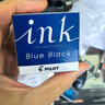 百乐（PILOT）非碳素墨水不堵笔 钢笔用墨水瓶装30ml INK-30-BB原装进口蓝黑色 实拍图