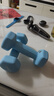 Ma fitness哑铃男士健身家用器材六角小哑铃5kg男生宿舍防锈纯铁4kg一对公斤 2KG*2只天空蓝-初级力量训练 蓝色 实拍图