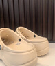 卡骆驰crocs洞洞鞋贝雅卡骆班轻便耐磨一脚蹬休闲鞋|205089 冬日白/彩色-1LI 37 /38(230mm) 实拍图