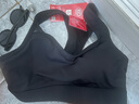 浪莎高强度运动内衣女防震大胸瑜伽背心一体式跑步健身文胸罩 黑色XL 实拍图