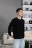 劲霸男装（K-Boxing）【100%羊毛】秋冬圆领羊毛衫NYYN3558 黑色 XL 实拍图