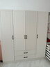 旺府美居【包安装】衣柜卧室平开门欧式简易家用多门收纳储物大衣橱 长160高180深50主柜+边柜【四门】 实拍图