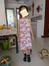 ASK JUNIOR女童连衣裙2025夏小童大花满印儿童吊带公主裙 花色 130 实拍图