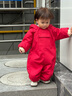 戴维贝拉（DAVE＆BELLA）过年加绒加厚冬季连体衣婴儿衣服新生儿冬季外出服宝宝新年拜年服 红色DB12022-N 80cm （建议身高73-80cm） 实拍图