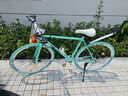 ICOLOUR死飞自行车男实心胎活飞双碟刹轻便公路赛网红成年学生成人女单车 40刀碟刹比安奇 26寸【适合165-185cm】 实拍图