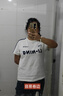 李宁短袖T恤女子棉质撞色织带休闲复古足球风上衣AHSU712 实拍图