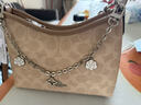 蔻驰（COACH）【品牌直供】LAUREL女士小号HOBO单肩流浪包沙黄色拼灰褐色CBH15 实拍图
