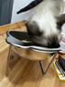 HELLOJOY猫碗狗碗304不锈钢猫食盆防打翻猫咪喝水碗保护颈椎增高宠物饭碗 实拍图