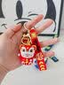昀翕国潮醒狮招财猫钥匙扣挂件礼物卡通汽车锁匙扣吉祥物学生礼品礼物 2个装-醒狮招财猫【红色+蓝色】 实拍图