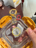 乐扣乐扣（LOCK&LOCK）婴儿耐热玻璃辅食盒儿童宝宝辅食碗可蒸煮冷冻保鲜盒260ML*3橙黄 实拍图