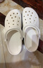crocs卡骆驰洞洞鞋贝雅卡骆班轻便耐磨一脚蹬休闲鞋|205089 白/深蓝-126 44 (280mm) 实拍图
