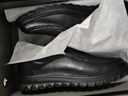 奥康（Aokang）皮鞋男商务休闲鞋套脚舒适日常简约驾车休闲皮鞋黑色39码 实拍图