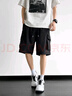 顶峰保罗（Dingfengbaoluo）复古工装短裤男夏季宽松休闲百搭运动五分裤HYJ19黑色XL 实拍图