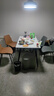 全友家居意式岩板餐桌椅子组合套装客厅家用现代简约吃饭桌政府补贴 岩板|白色|1.4米桌+86椅棕*2灰*2 实拍图