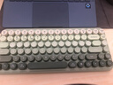 B.O.W航世 K608DL 三模有线蓝牙无线充电键盘 轻音超薄办公家用手机ipad平板笔记本电脑键盘 抹茶绿渐变 实拍图