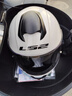 LS2情侣摩托车头盔男女机车赛车四季全盔儿童盔防雾大尾翼802 特白/闪光白 M(建议52-53头围) 实拍图