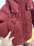 鸭鸭（YAYA）骐骥红中长款羽绒服女2025冬季新款韩版时尚显瘦加厚保暖女士外套 枣红色 【主推色】 M (160) 【110-140斤】 实拍图