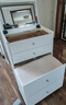 雅即（YAJI）实木智能小型翻盖梳妆台卧室现代迷你化妆台桌床头收纳梳妆柜一体 【普通款】白色60cm桌+妆凳 整装 实拍图