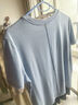 麦檬MM清凉一夏/正肩垂坠凉感/衣橱B备T恤短袖25夏新款5G4900821X 圆领-雾霾蓝5G4900825X M （105-115斤） 实拍图