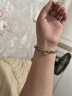 周六福（ZLF）  金镶玉手链女足金暴富福牌和田青玉手串送女友 纳福手串 实拍图