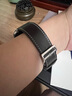 istrap苹果手表表带真皮爱马仕同款牛皮适用apple watch手表带S11/10/9/8/7/6/SE男女士iWatch ultra2/3 栗棕白线丨银色配件 44/45/46MM表盘【适用Wa 实拍图