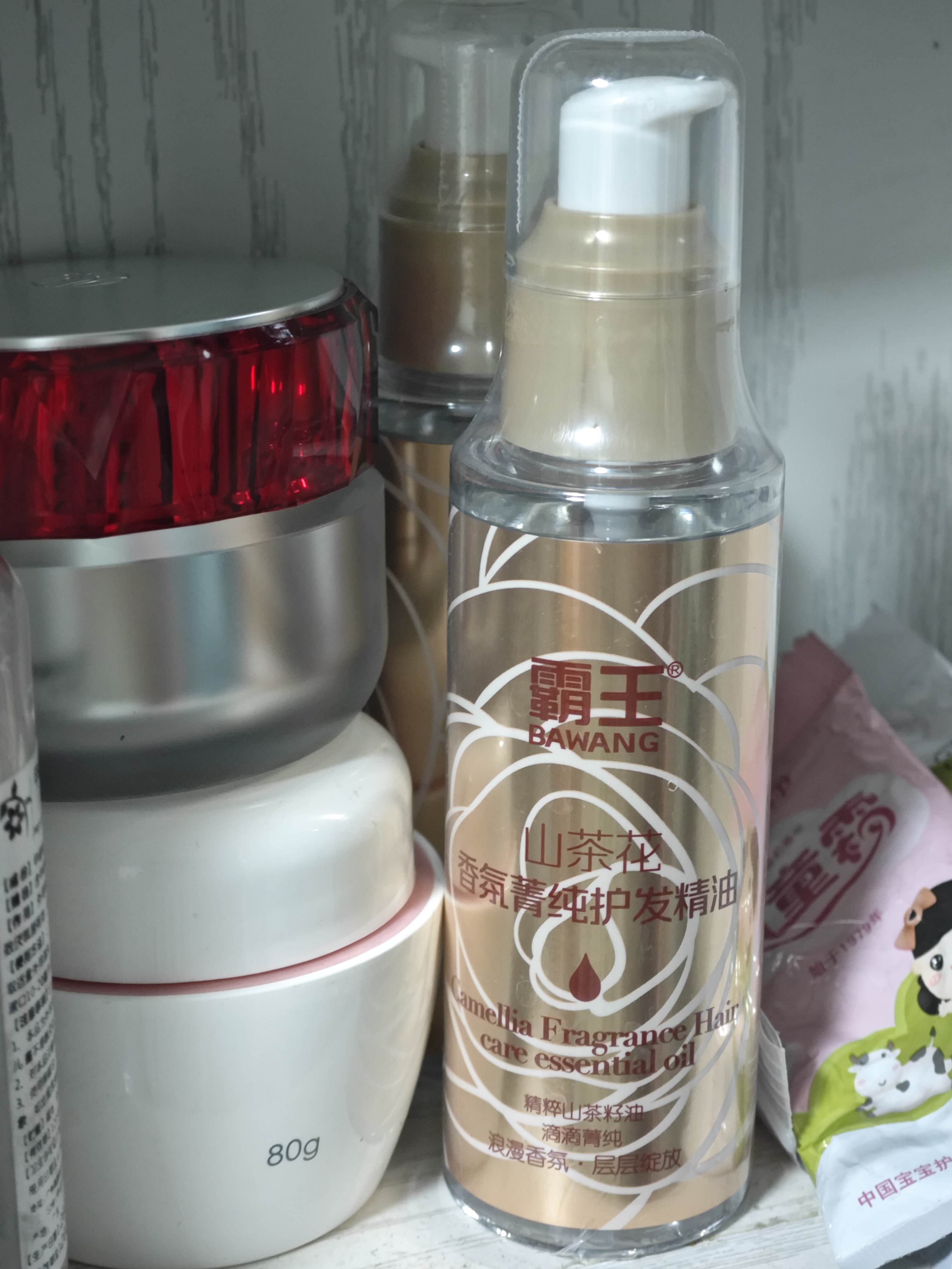 霸王山茶花护发精油免洗精华素修护滋润保湿精华液头发护理精华 两瓶装 实拍图